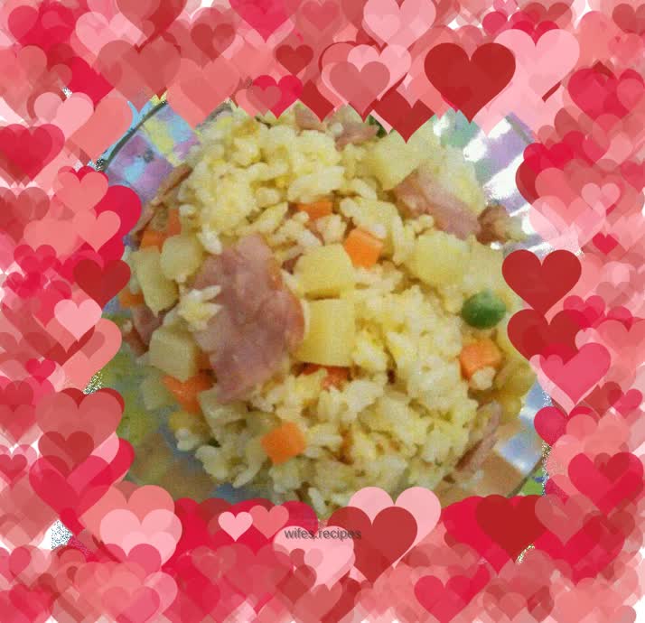 Colorful fried rice