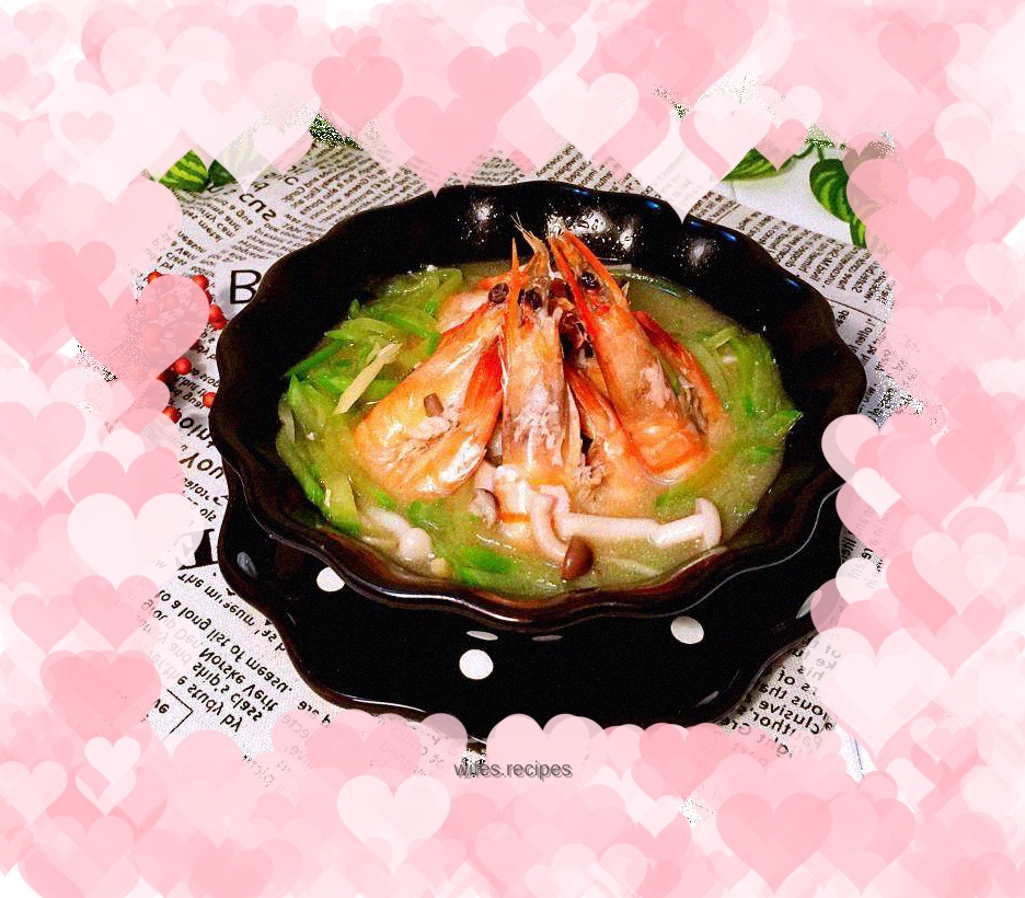 Stewed Shrimp with Shredded Green Radish