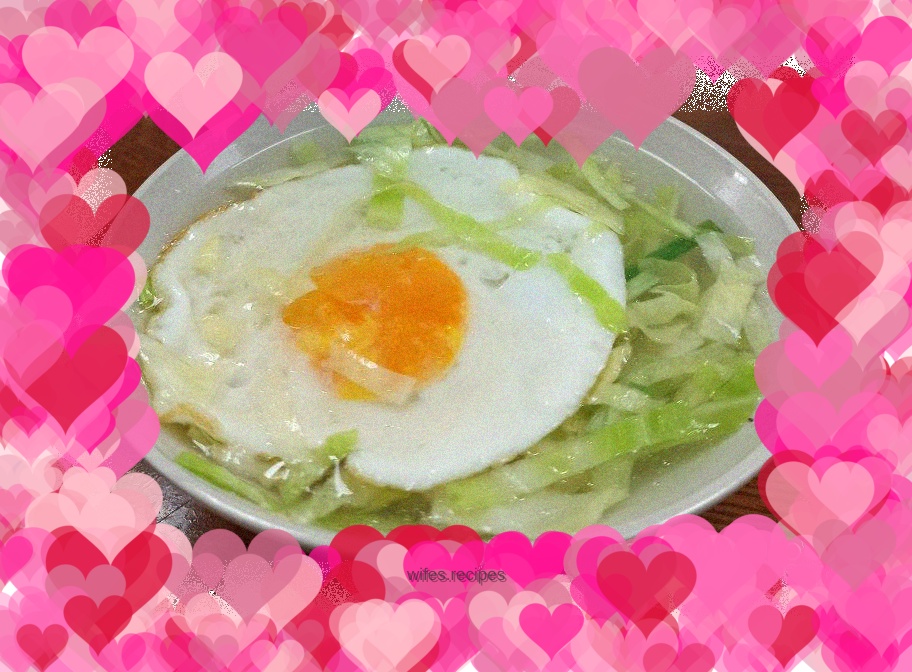 Cabbage and Poached Egg Soup