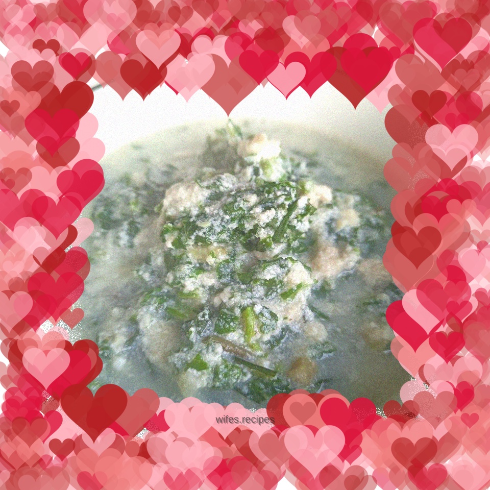 Traditional wild vegetable adzuki bean foam