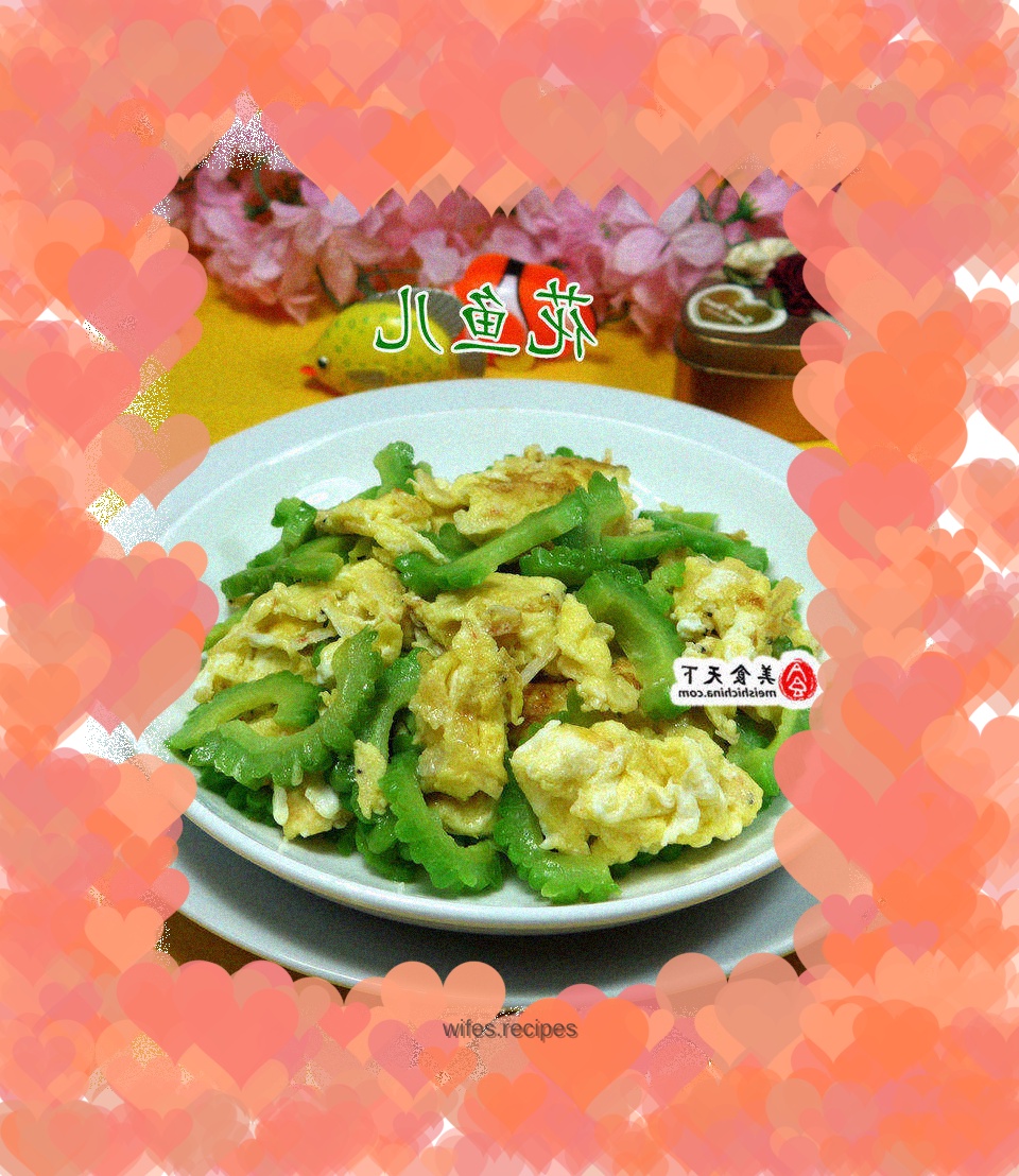 Stir-fried bitter gourd with shrimp skin and eggs