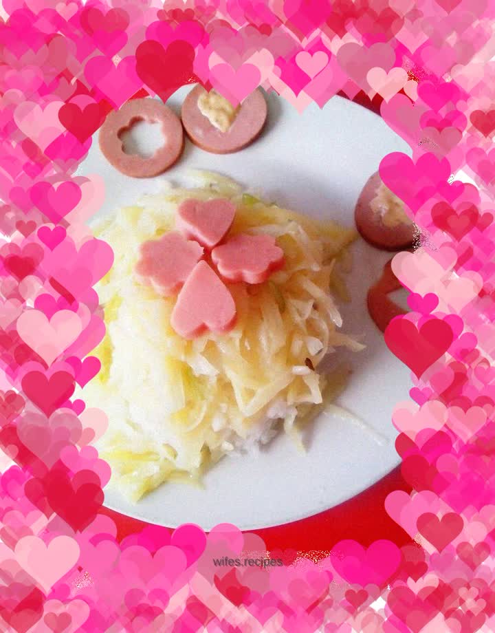 Hot and sour shredded potato rice bowl