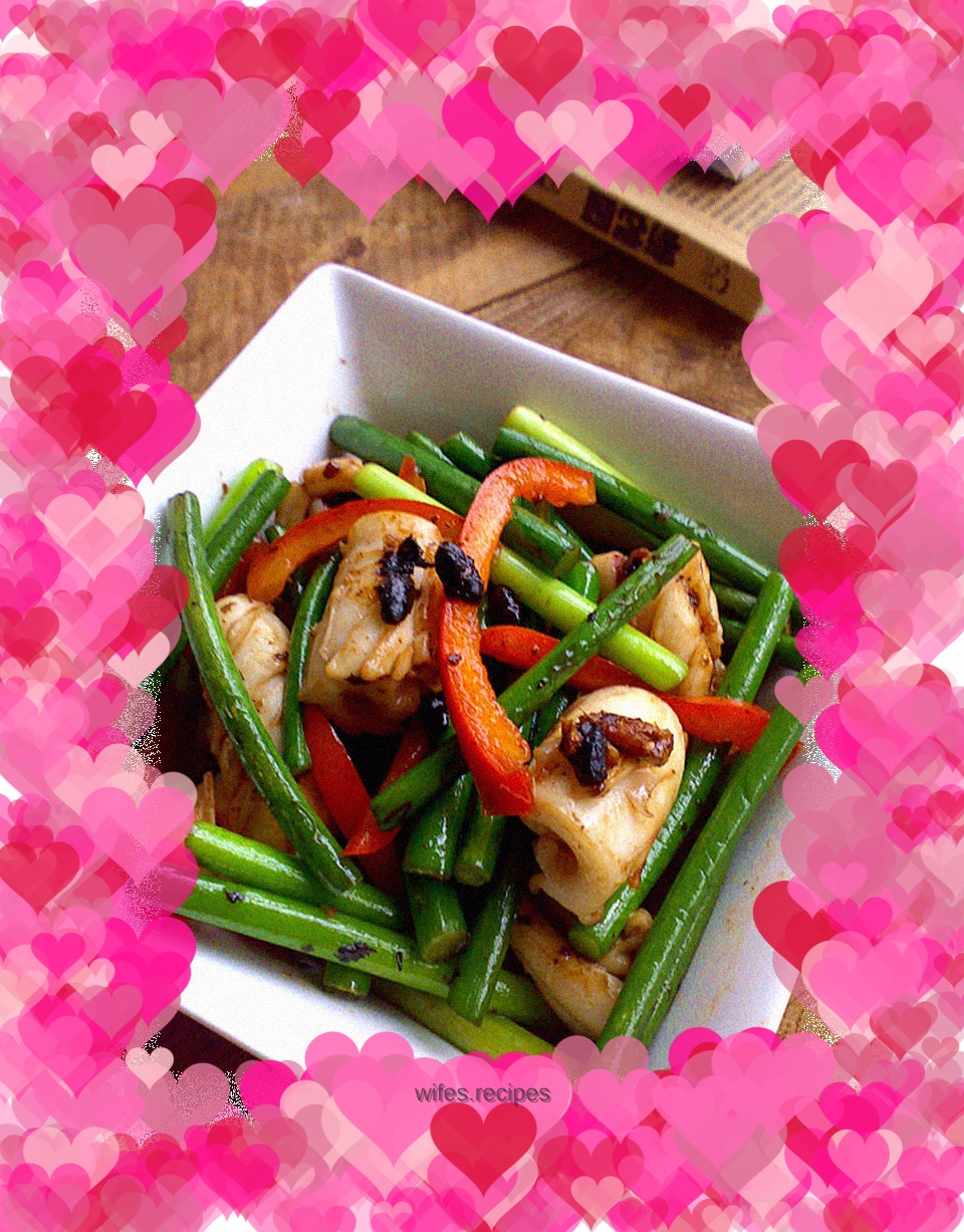 Squid with Black Bean and Garlic Sauce