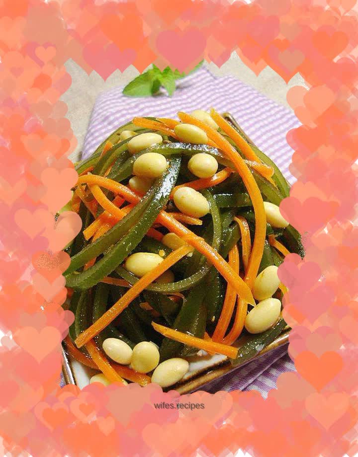 Refreshing little cold dish-----[Cold soybean and kelp shreds]