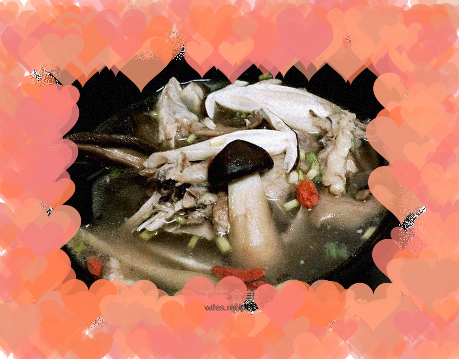 Agaricus blazei mushroom chicken soup