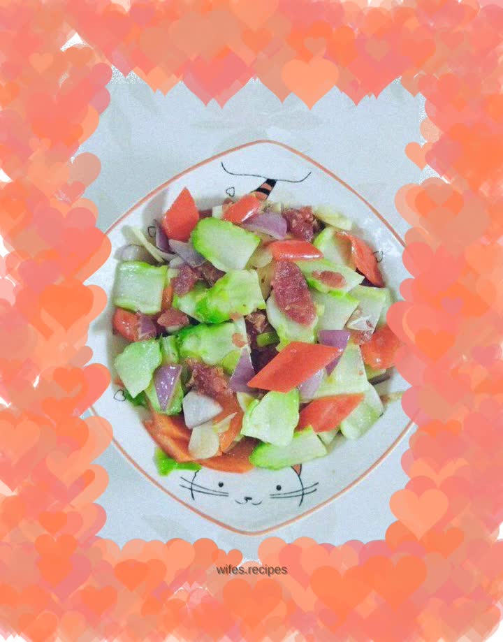 Stir-fried vegetables with cured meat