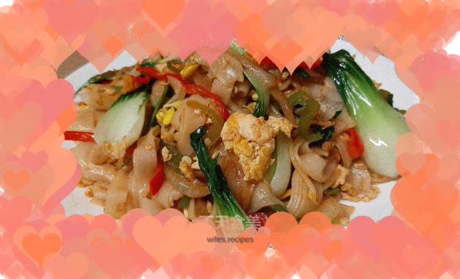 Assorted vegetarian fried rice noodles