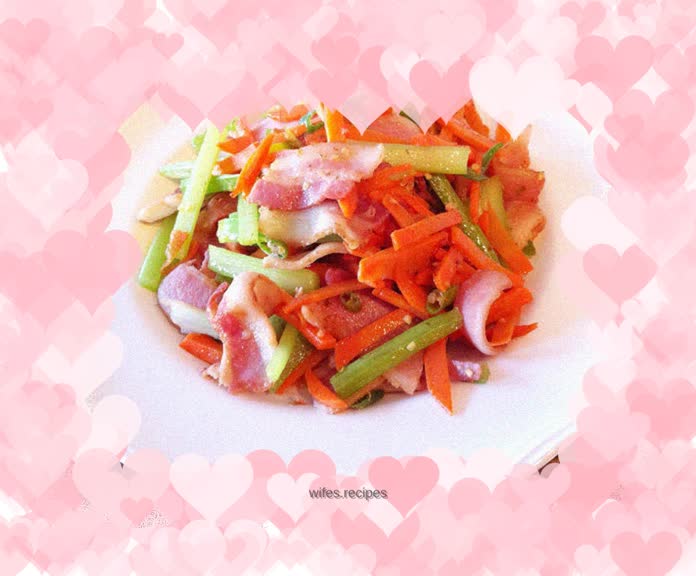 Vegetable fried bacon