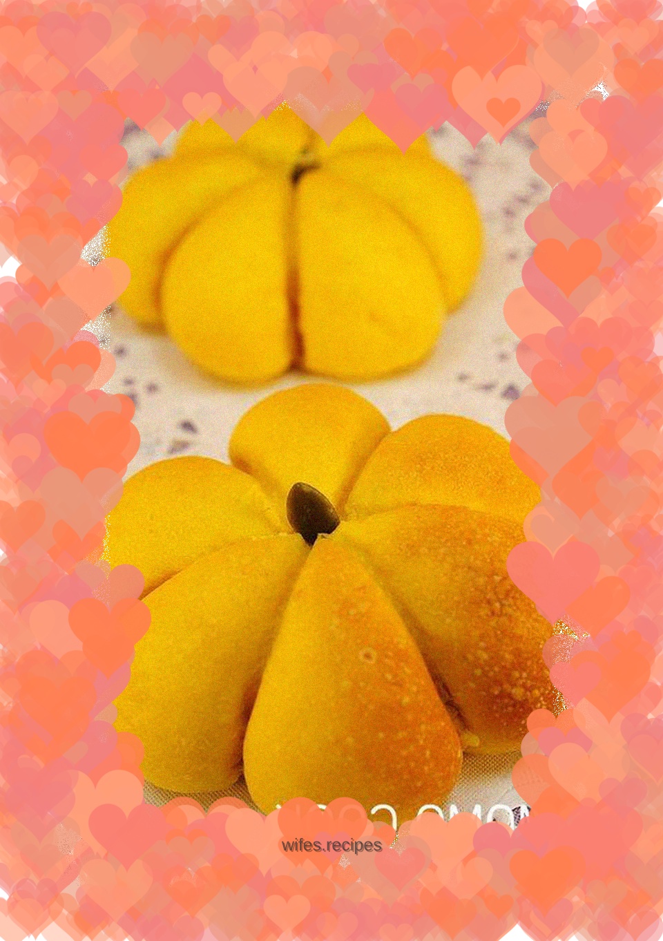 Cute and realistic three-dimensional pumpkin bread