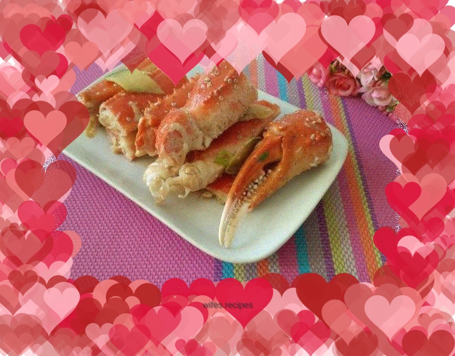 Fried crab with onion and ginger