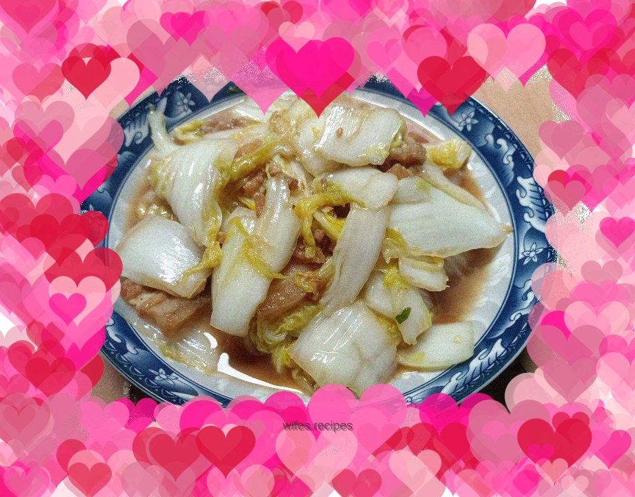 Stir-fried baby cabbage with lard residue