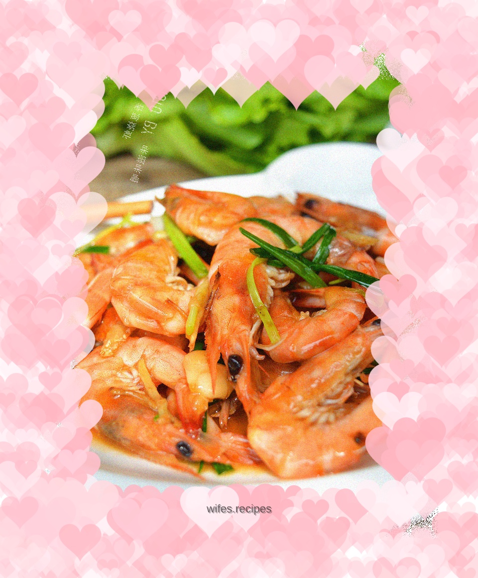 Fried shrimp with chives