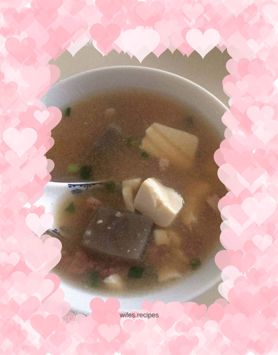 Konjac tofu miso soup