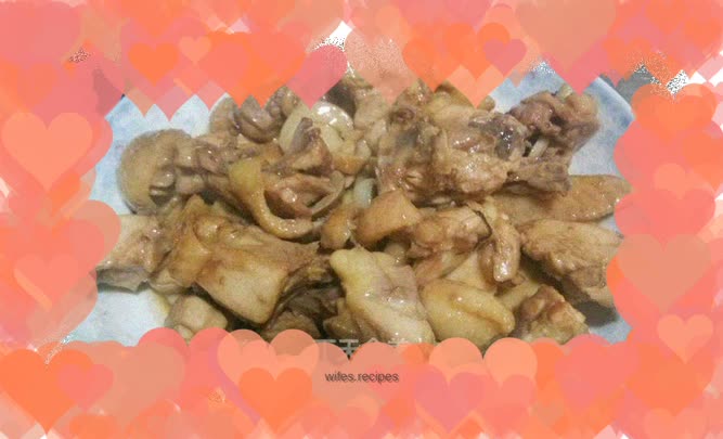 Braised Chicken with Abalone Sauce and Mushrooms