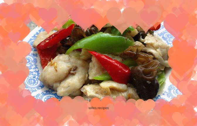 Braised fish fillets