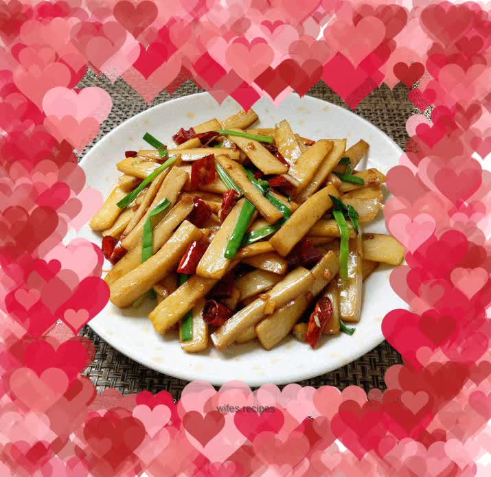 Stir-fried King Oyster Mushroom