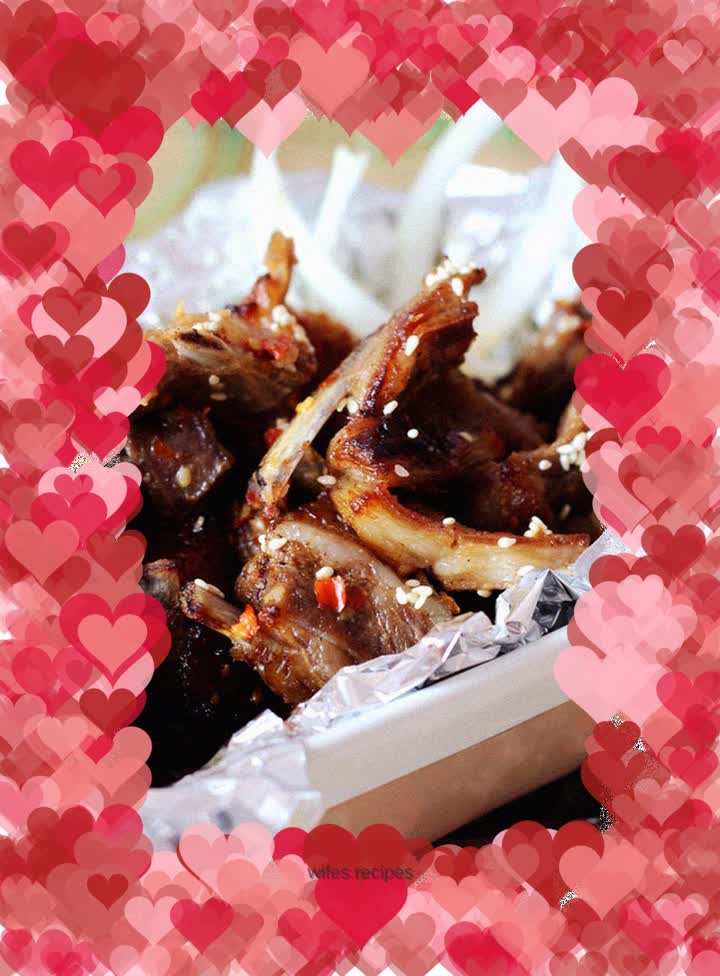 Red wine grilled lamb chops