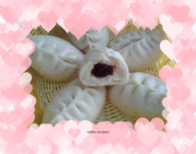 Red bean paste and willow leaf buns