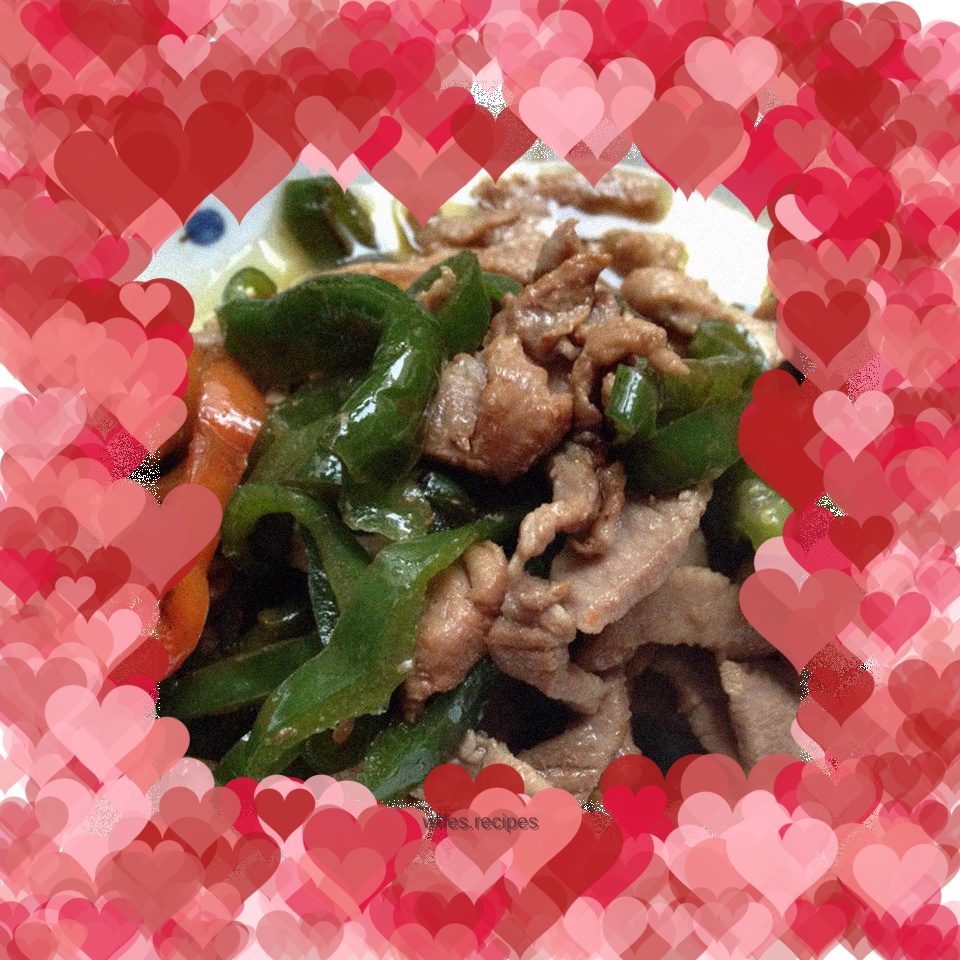 Shredded pork with green pepper