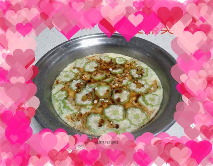 Okra Steamed Egg