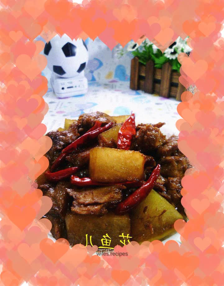 Grilled winter melon with bran