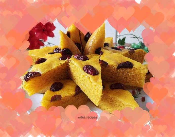 Pumpkin and Red Date Mala Cake (without baking powder)