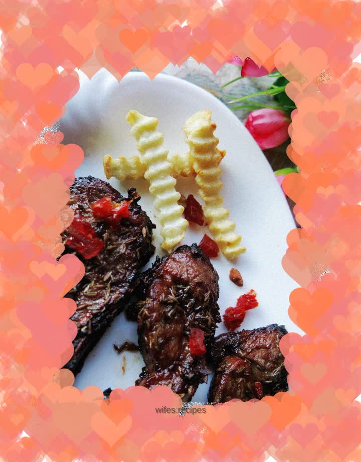 Air fryer version of grilled lamb chops