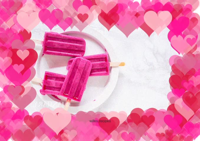 Dragon fruit yogurt popsicle
