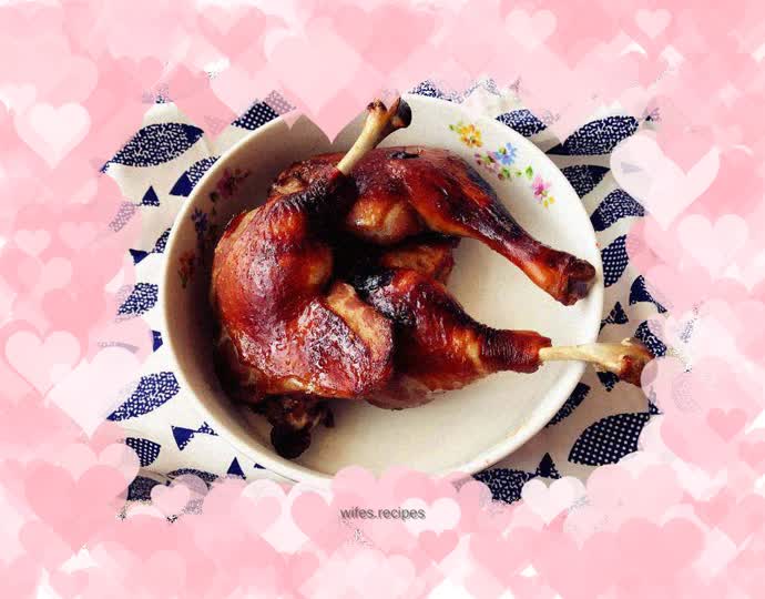 Honey-glazed duck legs