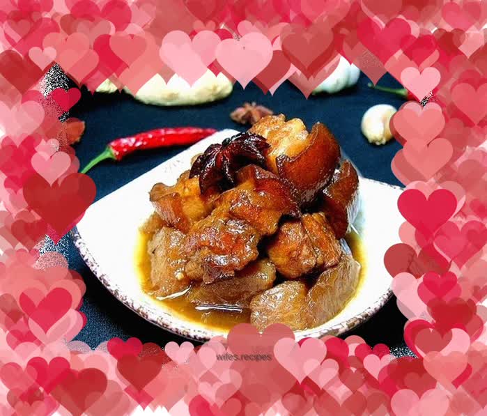 Braised pork with white radish