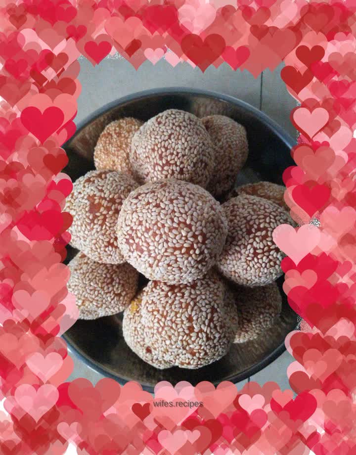 Pumpkin sesame balls