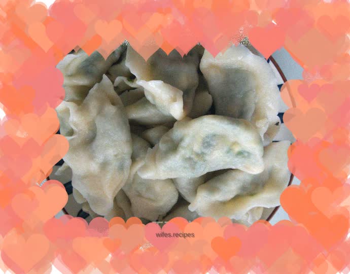 Leek and egg dumplings