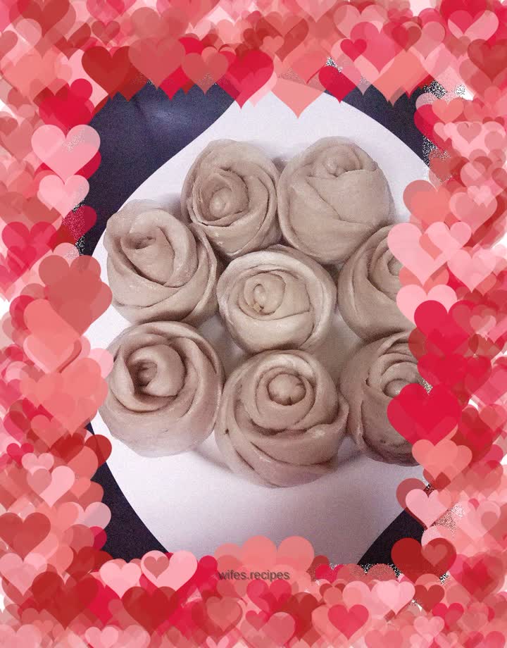 Rose steamed buns