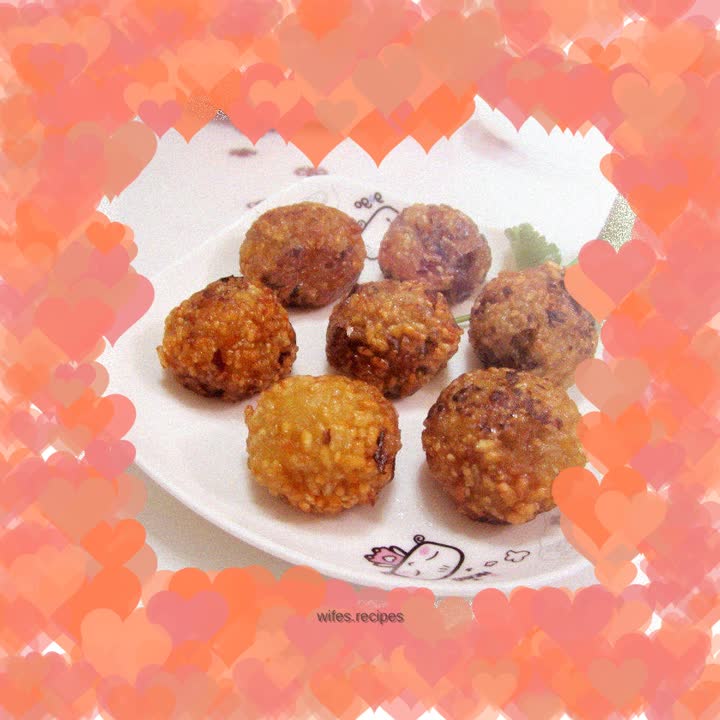 Fried glutinous rice balls