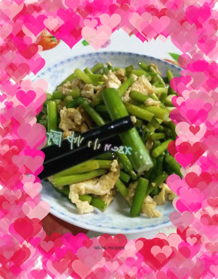 Vegetarian ~ Eggs fried with garlic