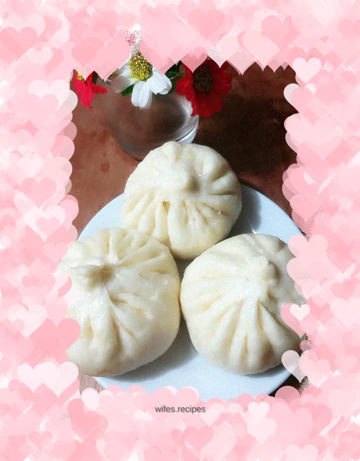 Pork buns with green onions