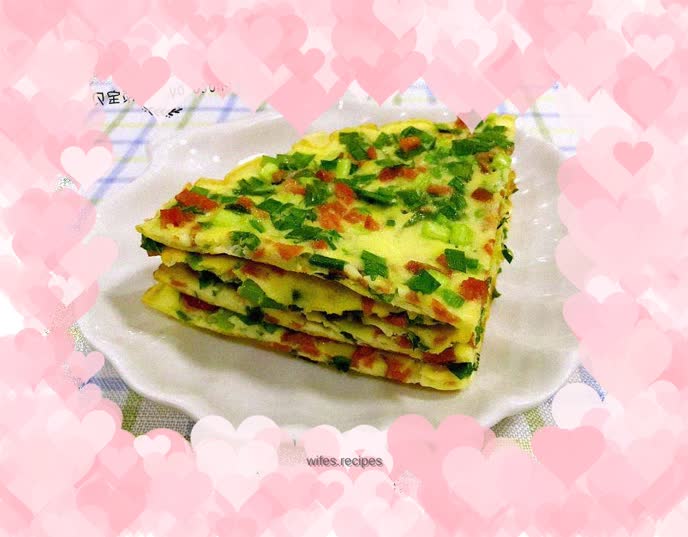 Chive Sausage Omelette