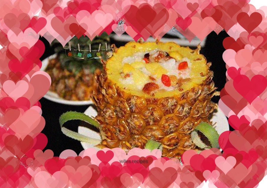 Pineapple rice pudding