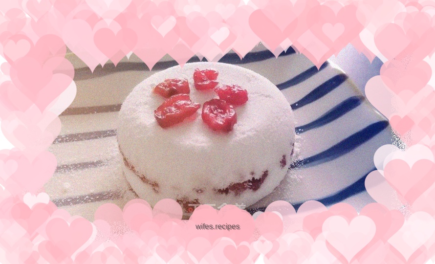 Steamed Red Bean Snow Cake