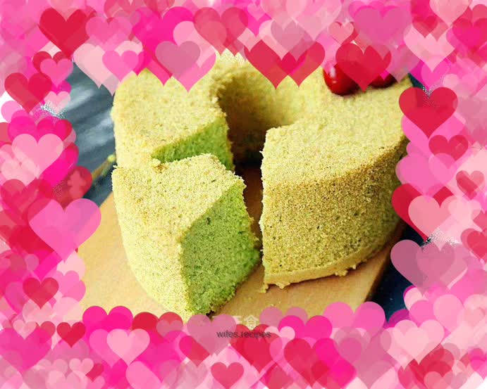 Xylitol Spinach Chiffon Cake