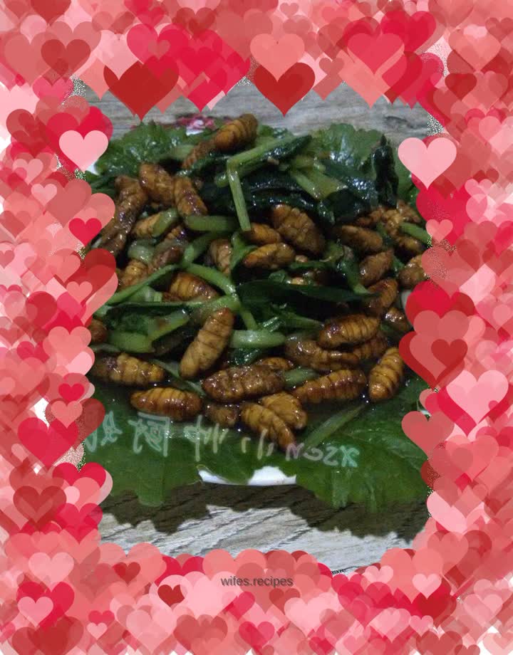 Golden silk chrysalis