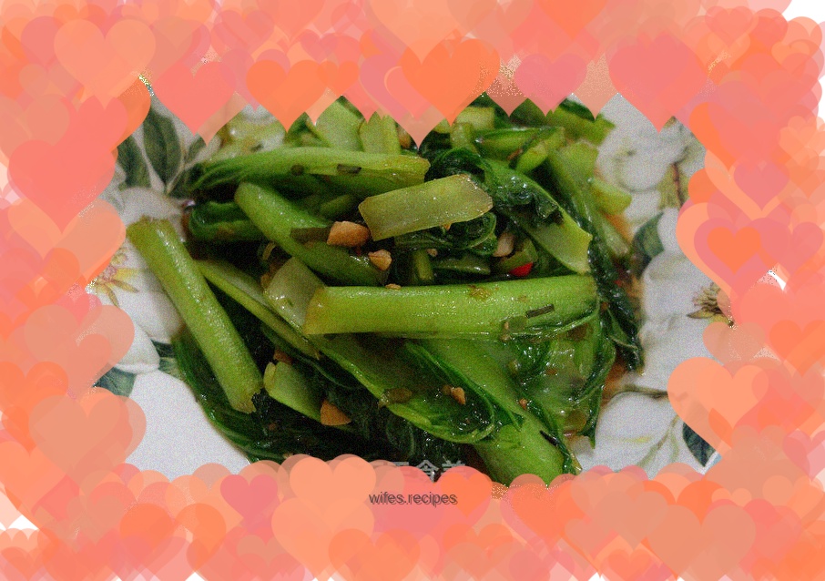 Vegetarian stir-fried mustard greens
