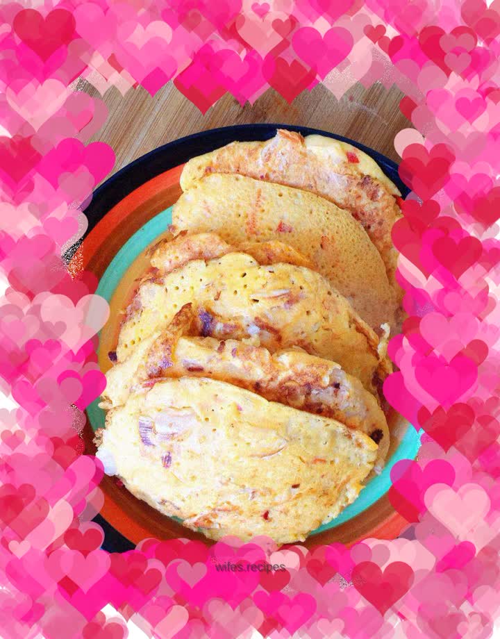 Homemade kimchi pancake