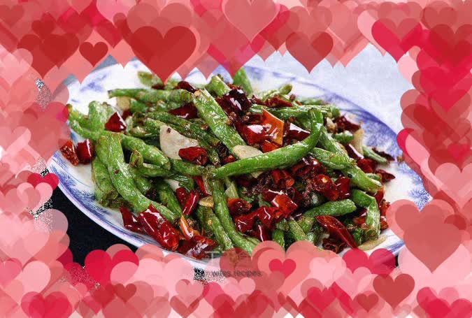 Alternative cooking method of dry stir-fried green beans