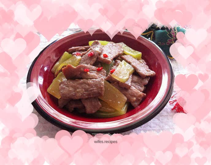 Beef Stir-fried Lettuce