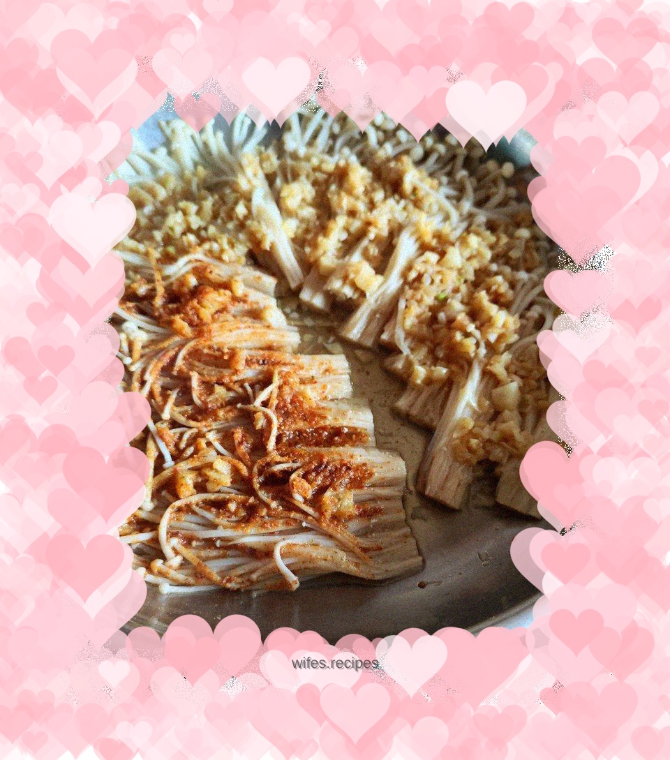 Mandarin duck enoki mushroom