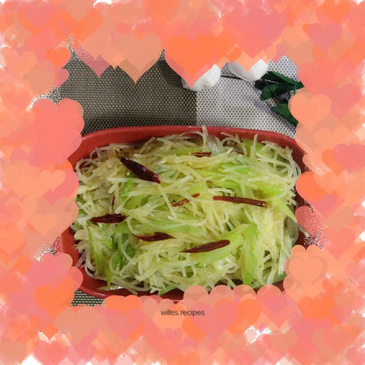 Celery and potato shreds