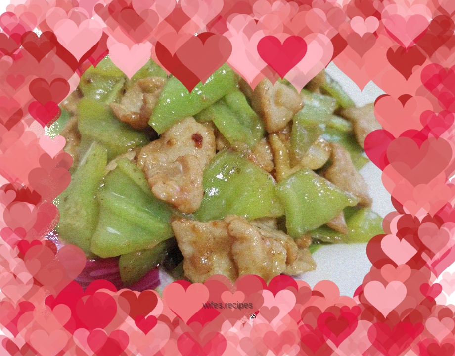 Green pepper meat slices