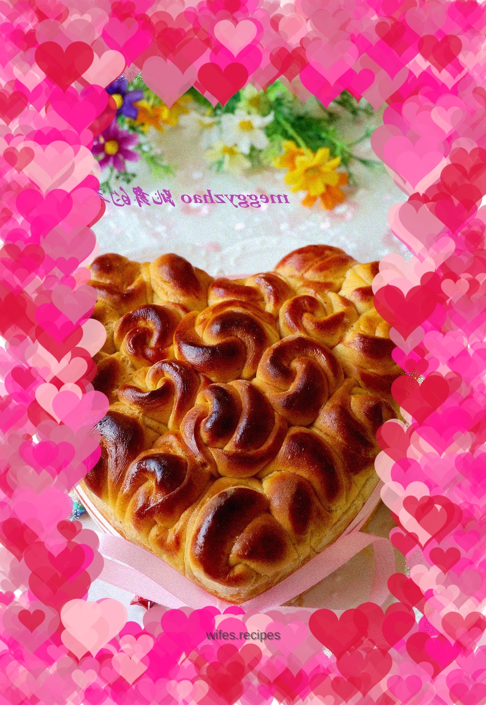 Rose bread--a gift for Valentine's Day