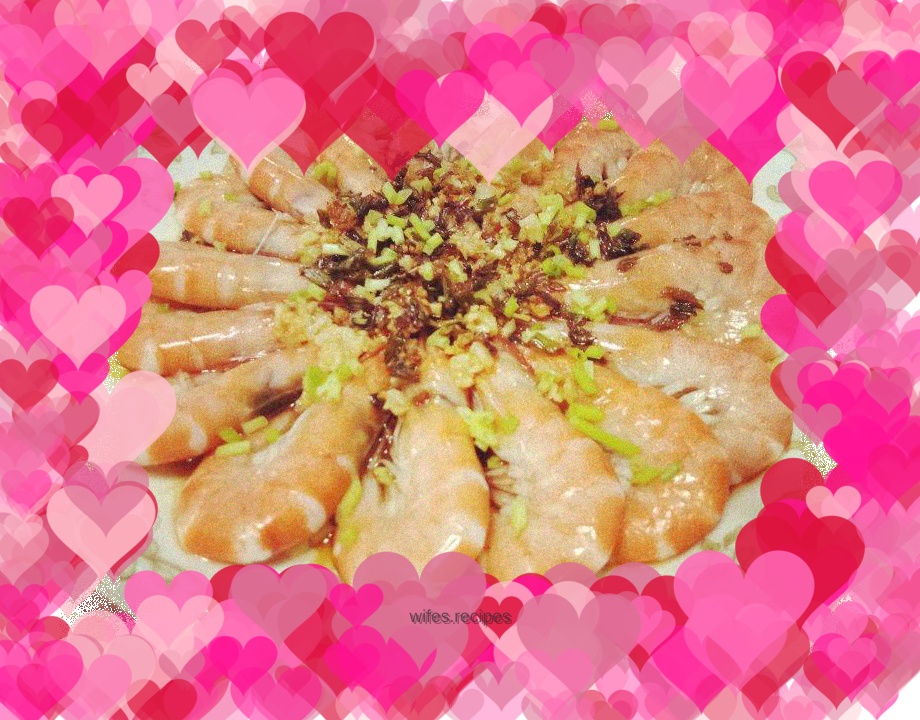 Steamed Shrimp with Garlic Sauce